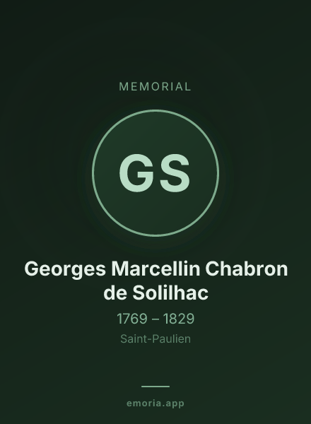 Memorial portrait of Georges Marcellin Chabron de Solilhac