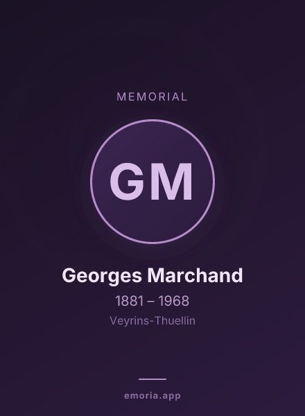 Memorial portrait of Georges Marchand