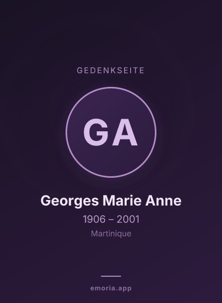 Gedenkportrait von Georges Marie Anne