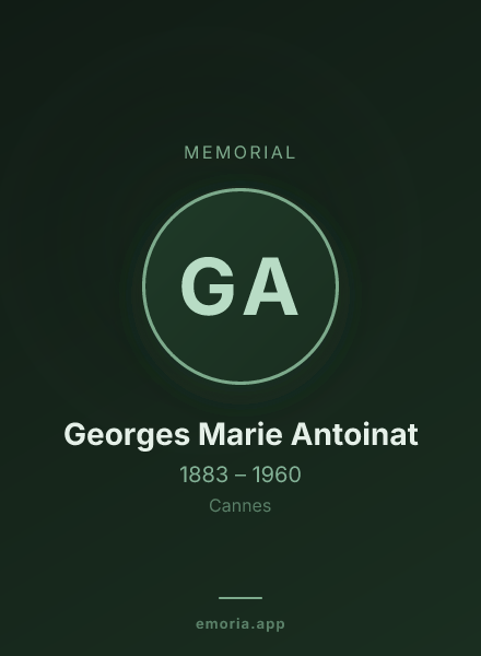Memorial portrait of Georges Marie Antoinat