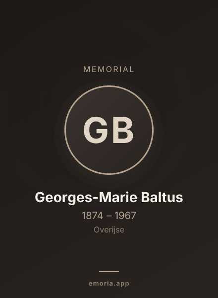 Memorial portrait of Georges-Marie Baltus