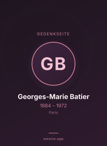 Gedenkportrait von Georges-Marie Batier