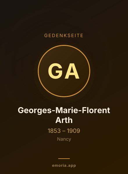 Gedenkportrait von Georges-Marie-Florent Arth