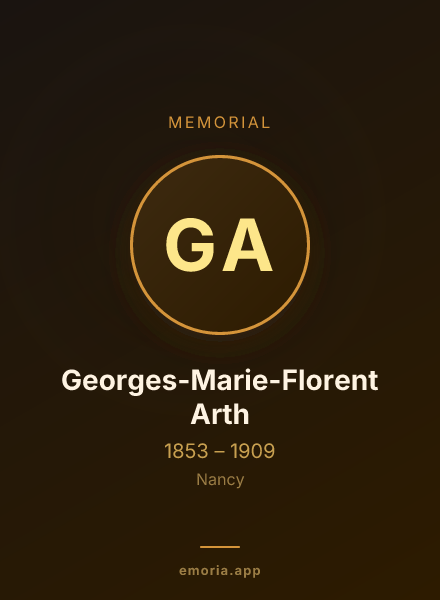 Memorial portrait of Georges-Marie-Florent Arth