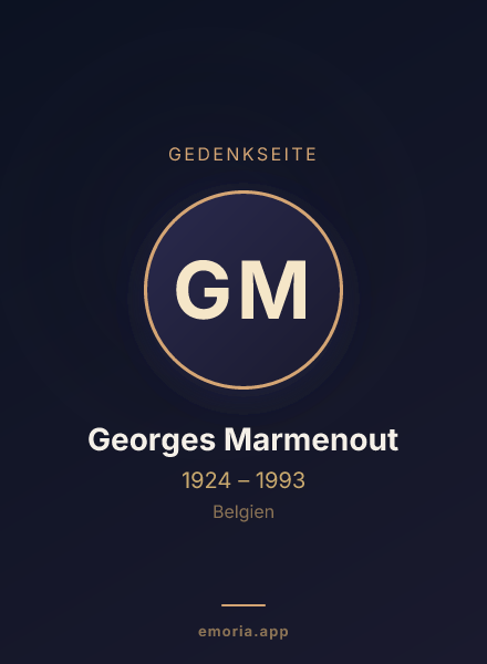 Gedenkportrait von Georges Marmenout