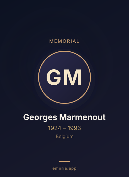 Memorial portrait of Georges Marmenout