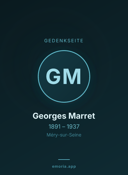 Gedenkportrait von Georges Marret