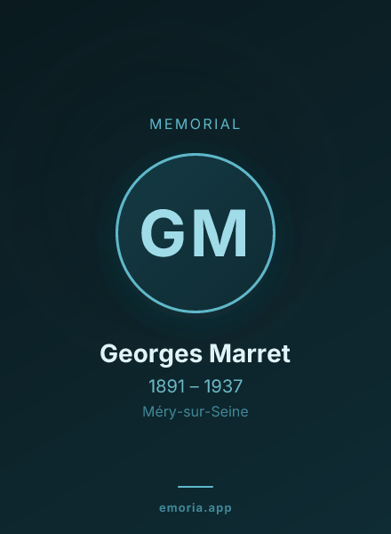 Memorial portrait of Georges Marret