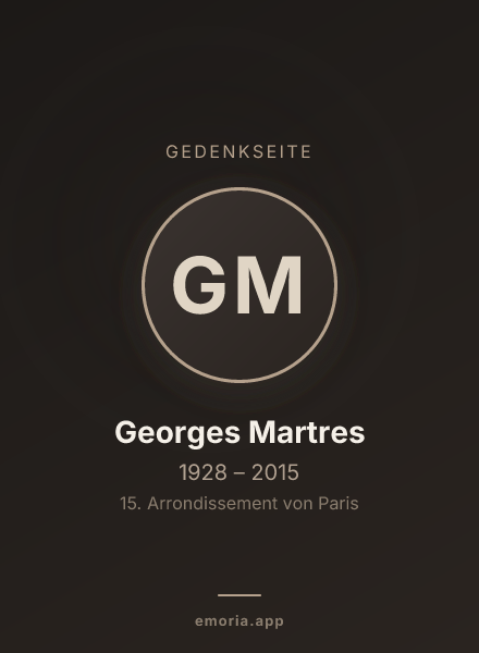 Gedenkportrait von Georges Martres