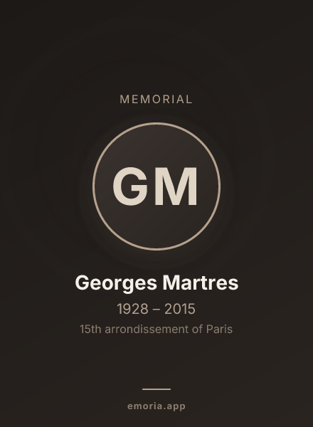Memorial portrait of Georges Martres