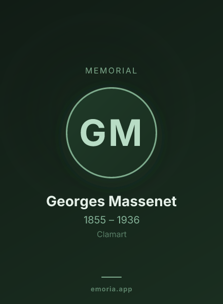 Memorial portrait of Georges Massenet