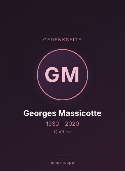 Gedenkportrait von Georges Massicotte