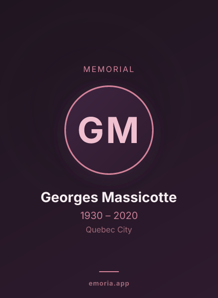 Memorial portrait of Georges Massicotte