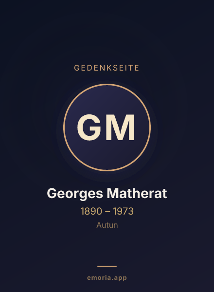Gedenkportrait von Georges Matherat