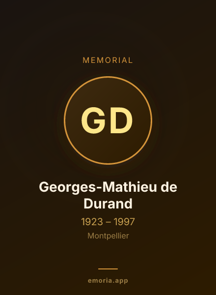 Memorial portrait of Georges-Mathieu de Durand