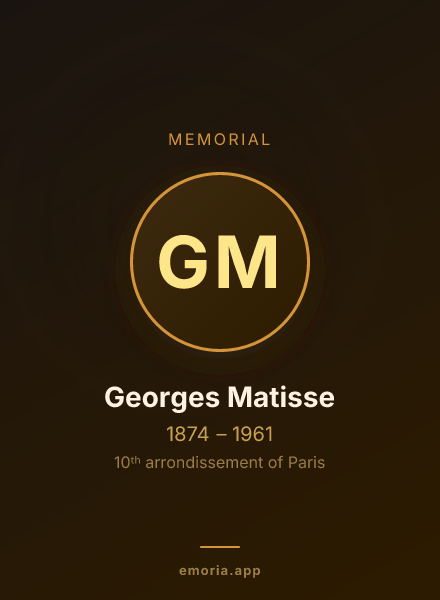 Memorial portrait of Georges Matisse