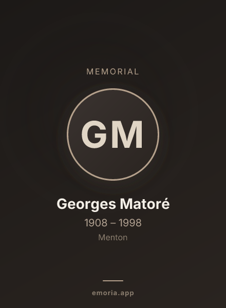 Memorial portrait of Georges Matoré