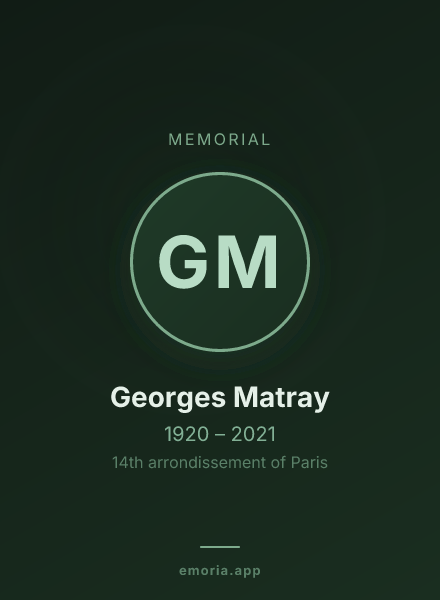 Memorial portrait of Georges Matray