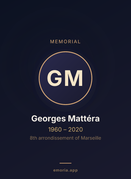 Memorial portrait of Georges Mattéra