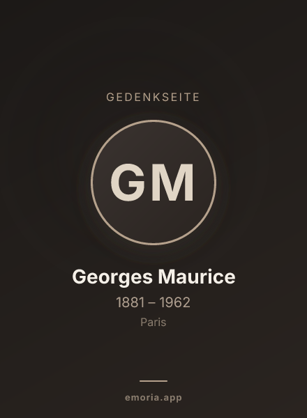 Gedenkportrait von Georges Maurice