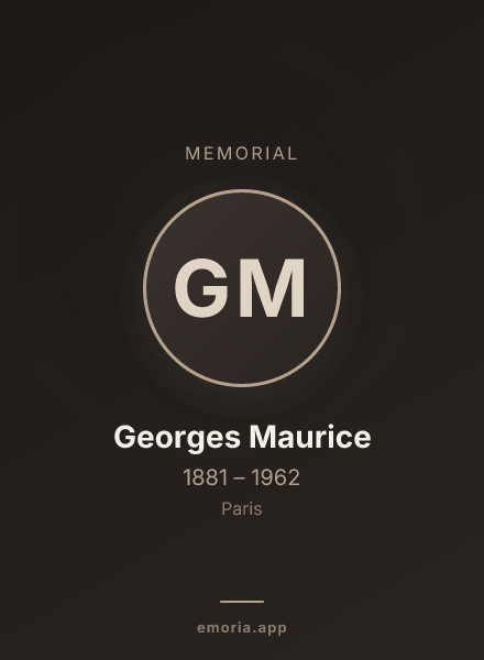 Memorial portrait of Georges Maurice