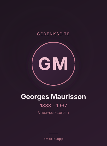 Gedenkportrait von Georges Maurisson