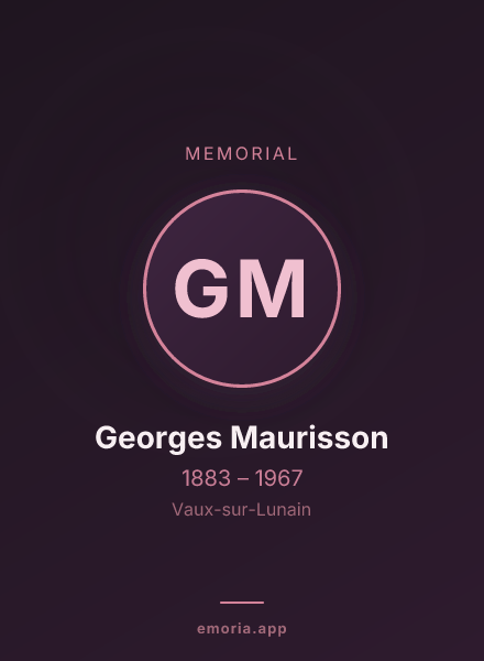 Memorial portrait of Georges Maurisson