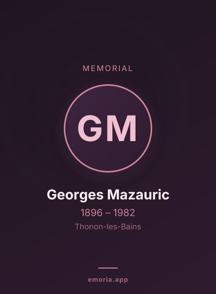 Memorial portrait of Georges Mazauric