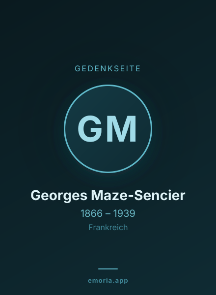 Gedenkportrait von Georges Maze-Sencier
