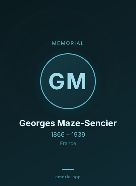 Memorial portrait of Georges Maze-Sencier