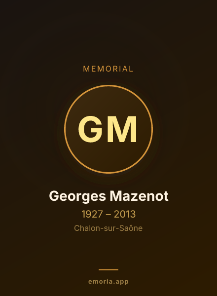 Memorial portrait of Georges Mazenot
