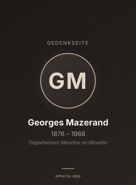 Gedenkportrait von Georges Mazerand