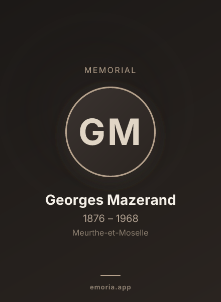 Memorial portrait of Georges Mazerand