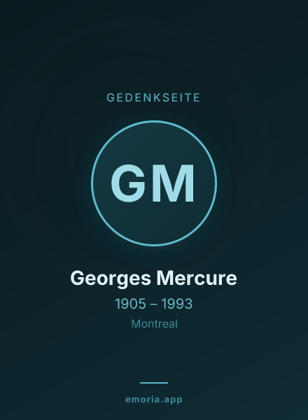 Gedenkportrait von Georges Mercure