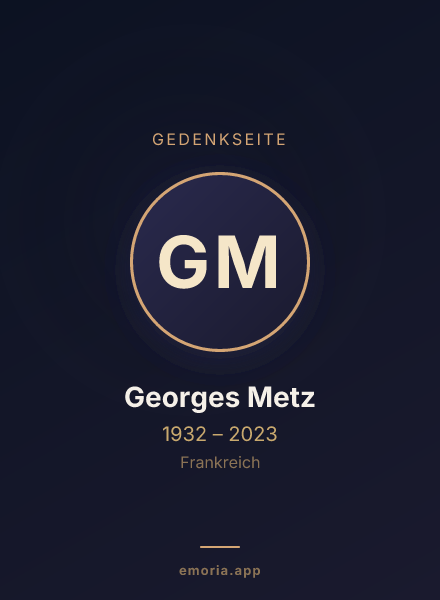 Gedenkportrait von Georges Metz