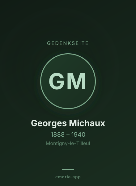 Gedenkportrait von Georges Michaux