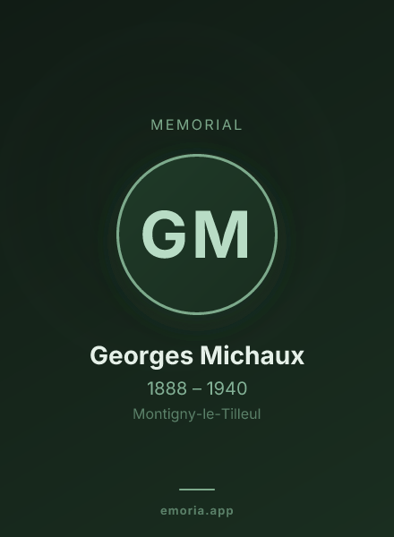 Memorial portrait of Georges Michaux