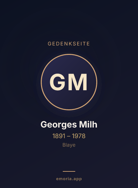 Gedenkportrait von Georges Milh