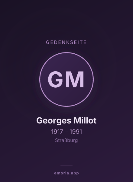 Gedenkportrait von Georges Millot