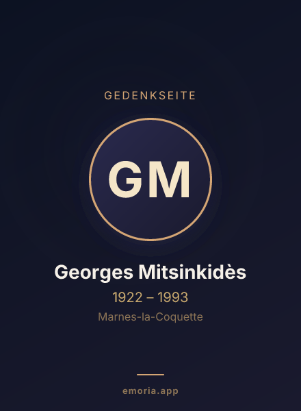 Gedenkportrait von Georges Mitsinkidès