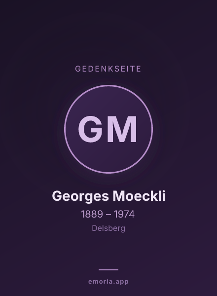 Gedenkportrait von Georges Moeckli