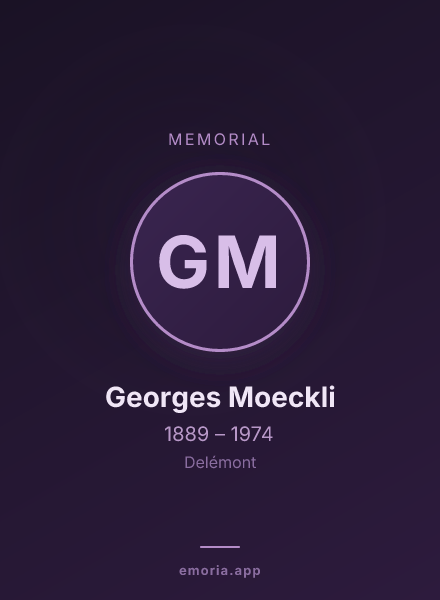 Memorial portrait of Georges Moeckli