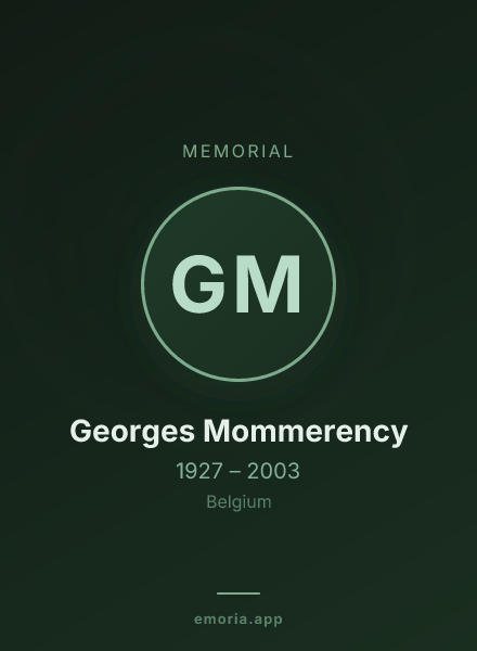 Memorial portrait of Georges Mommerency