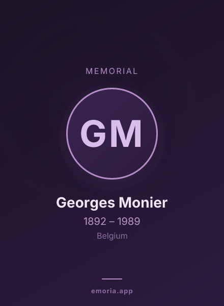 Memorial portrait of Georges Monier