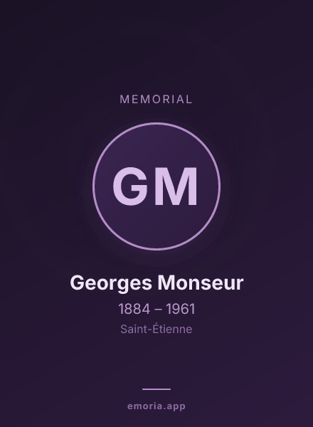 Memorial portrait of Georges Monseur