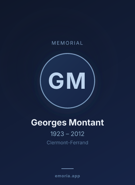 Memorial portrait of Georges Montant