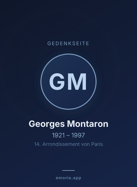 Gedenkportrait von Georges Montaron