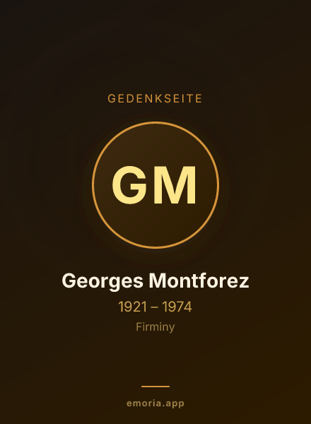 Gedenkportrait von Georges Montforez