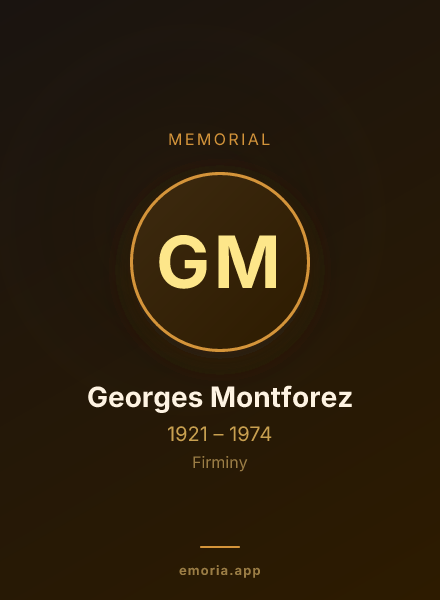 Memorial portrait of Georges Montforez