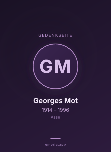 Gedenkportrait von Georges Mot